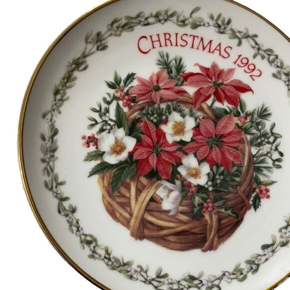 Forget Me Not American Greetings Vintage Christmas 1992 Keepsake Small plate - Picture 5 of 16